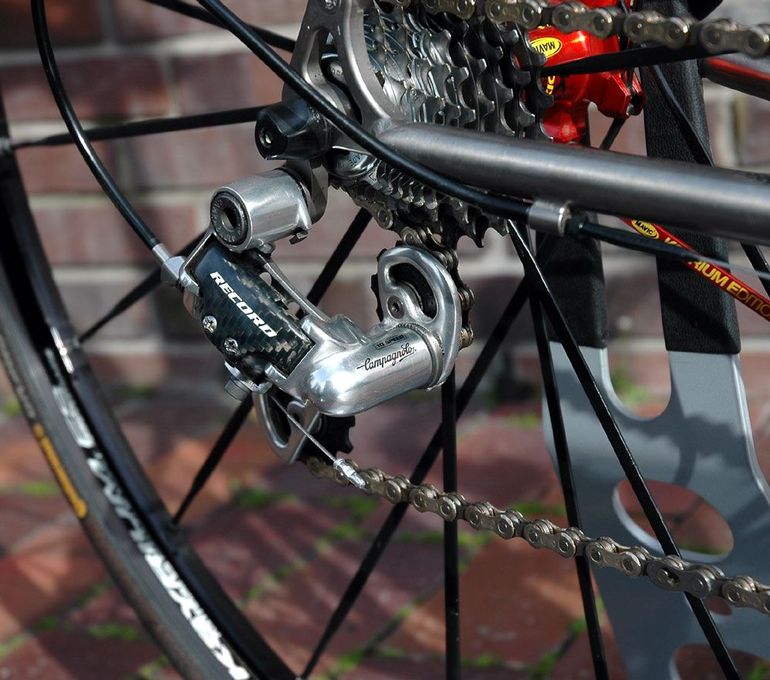 Used Litespeed SIENA TITANIUM Titan-Rennrad/Campagnolo RECORD/MAVIC KSYRIUM ES/TOP! 2016 Road & Gravel, Light Gray — image 8 of 17