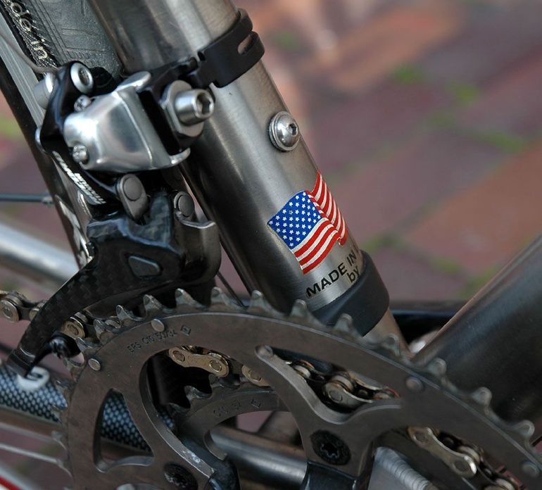 Used Litespeed SIENA TITANIUM Titan-Rennrad/Campagnolo RECORD/MAVIC KSYRIUM ES/TOP! 2016 Road & Gravel, Light Gray — image 10 of 17