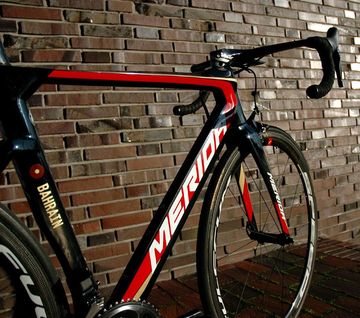Gebrauchtes Merida REACTO TEAM BAHRAIN Victorious /DURA-ACE Di2/FULCRUM CULT ceramic Gr.M 2021 Road & Gravel, Schwarz — Bild 5 von 13