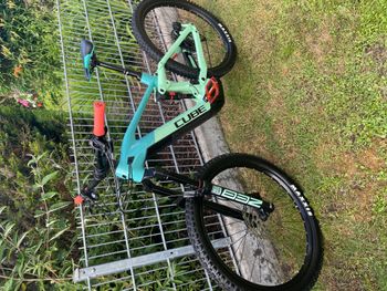 Used CUBE STEREO HYBRID 160 HPC SL 625 27.5 2021 Mountainbike, Green — image 1 of 7