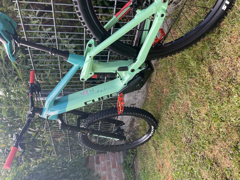 Used CUBE STEREO HYBRID 160 HPC SL 625 27.5 2021 Mountainbike, Green — image 7 of 7