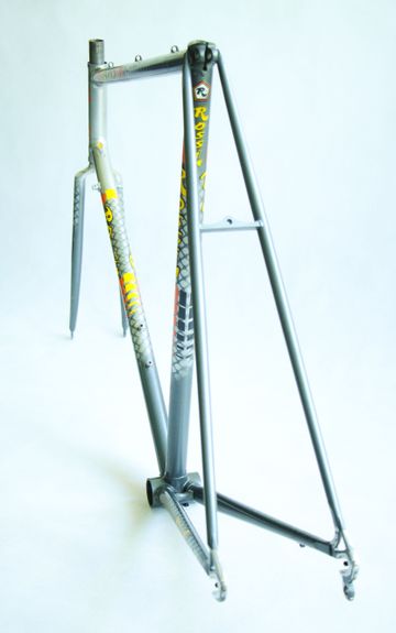 Road Bike Rossin Columbus Matrix (Cromor) Frameset 1986 Road & Gravel usato, Grigio chiaro — immagine 9 di 10