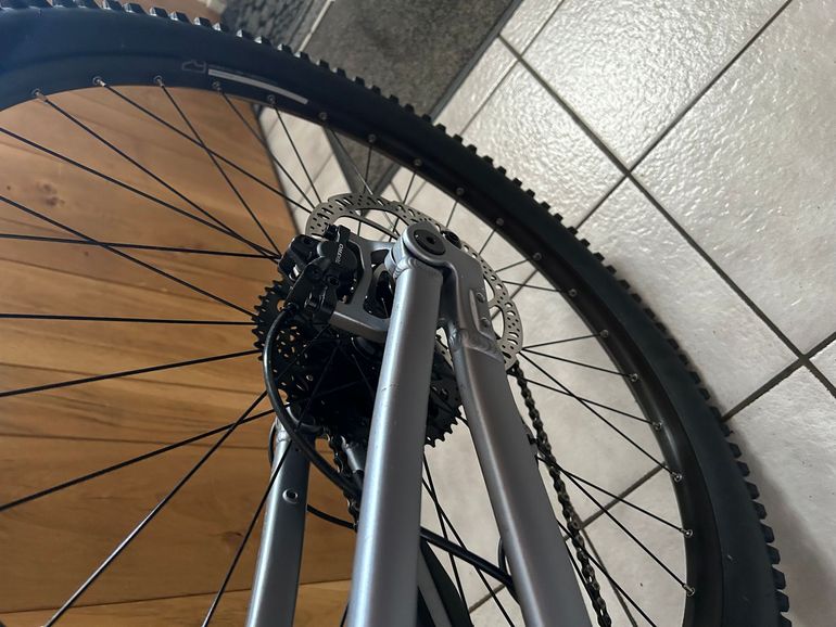 Used ROCKRIDER 29" Full Suspension Electric Mountain Bike E-EXPL 500 S 2023 2023 Mountainbike, Grigio chiaro — image 5 of 6