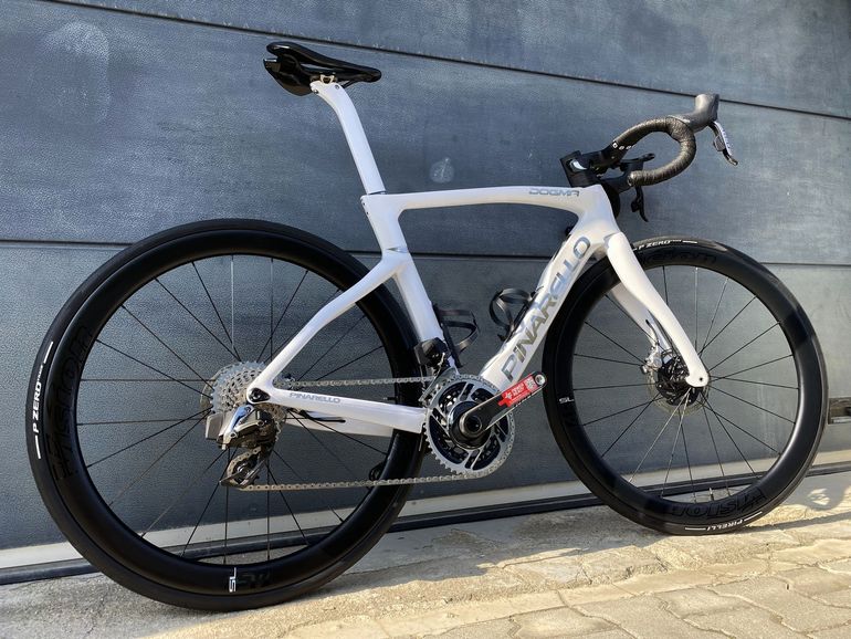Road Bike Pinarello F8 White Pinarello Dogma F Crystal White 2024