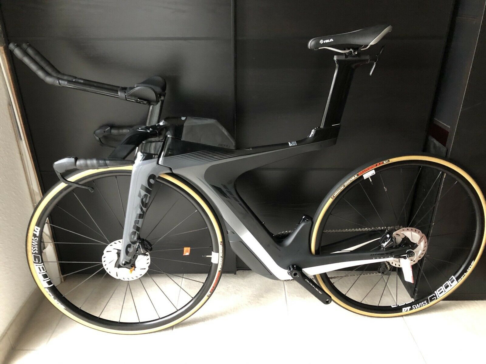 Vélo de Route Cervélo S5 Disc Shimano Ultegra Di2 8070 11V Noir/Blanc