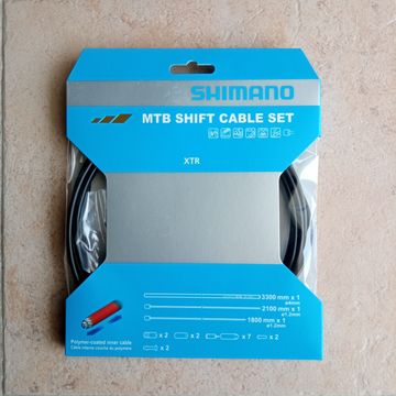Tweedehands Shimano Cabo Shimano XTR Polymer 1.2x2100mm desviador dianteiro/traseiro bike