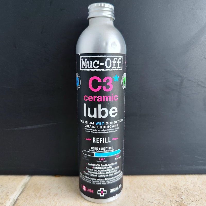 Použité MUC-OFF Lubrificante de corrente Muc-Off C3 Ceramic Wet Lube 300ml Drivetrain & Pedals