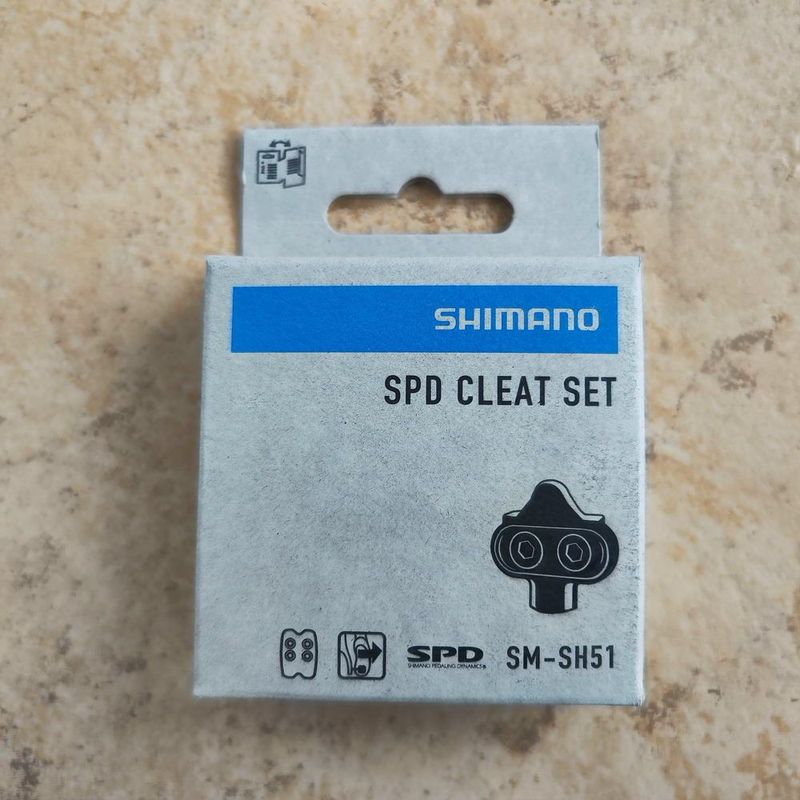 Used Shimano Conjunto Cleats Shimano SM-SH51 SPD com porca de fixação Drivetrain & Pedals