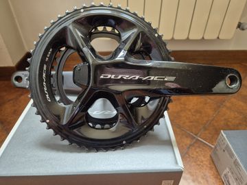 Tweedehands Shimano Guarnitura Shimano Dura-Ace FC-R9200 12V con MISURATORE DI POTENZA INTEGRATO 2025 Drivetrain & Pedals
