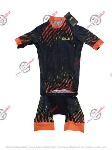 Used Ale cycling ALE COMPLETINO POIS NERO/ARANCIO XS - 50057 2021 Cycling Clothing