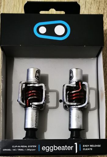 Brugt Crankbrothers egg beater 1 silver red 2023 Drivetrain & Pedals