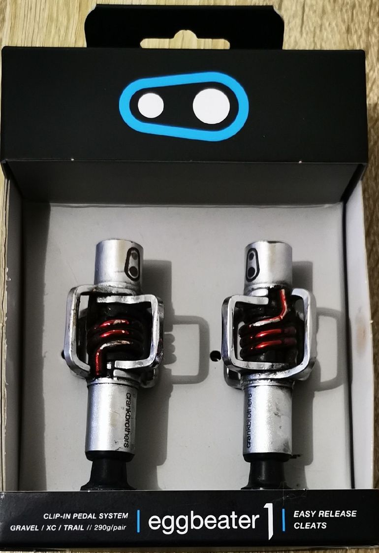 Brugt Crankbrothers egg beater 1 silver red 2023 bike — billede 1 af 7