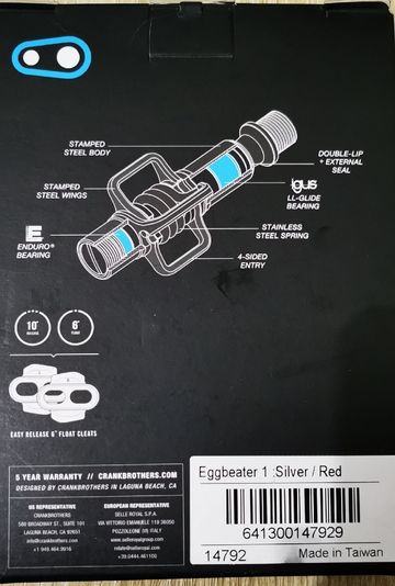 Brugt Crankbrothers egg beater 1 silver red 2023 bike — billede 7 af 7