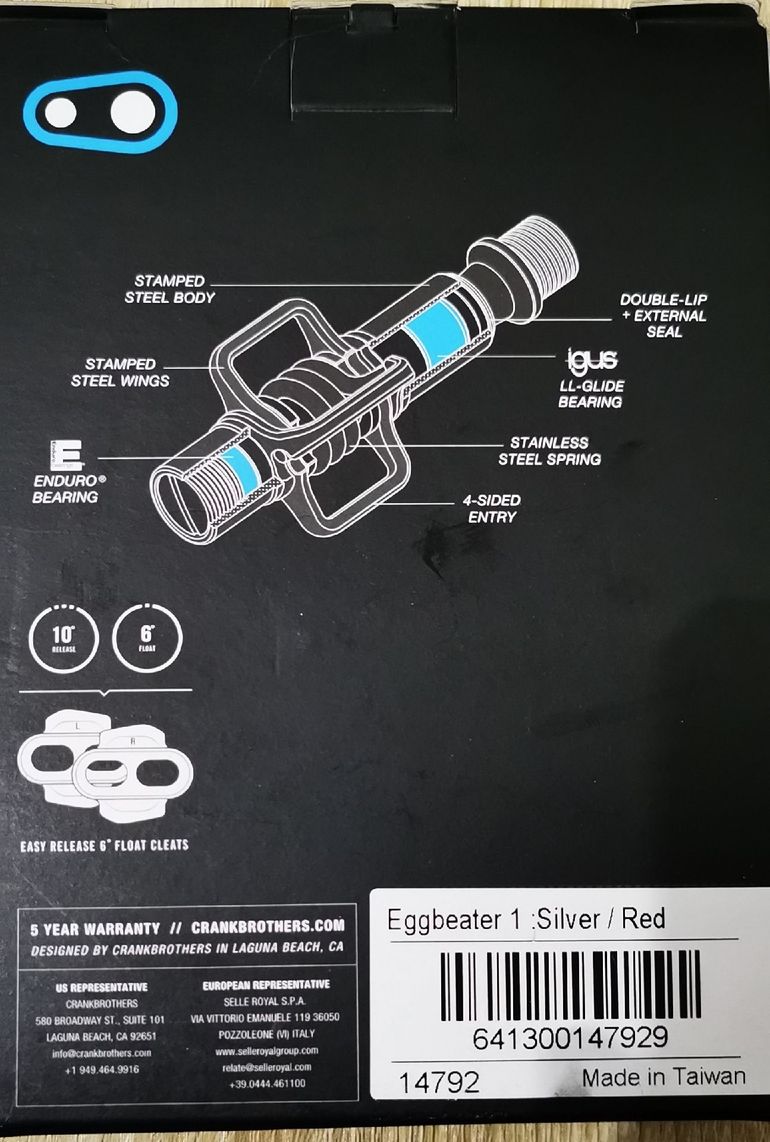 Brugt Crankbrothers egg beater 1 silver red 2023 bike — billede 7 af 7