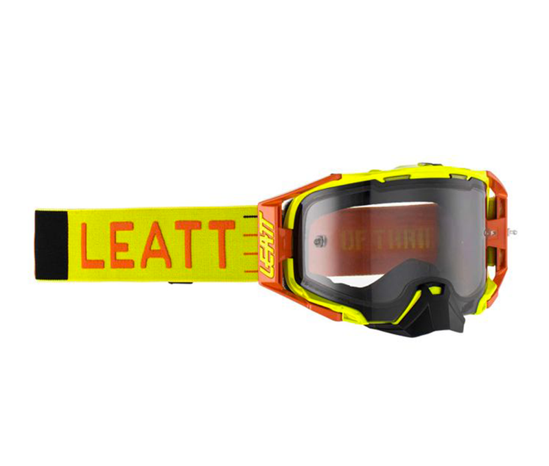 Used LEATT Maschera MTB Velocity 6.5 con doppia lente antifog e antiproiettile Giallo/Arancio 2025 Cycling Accessories