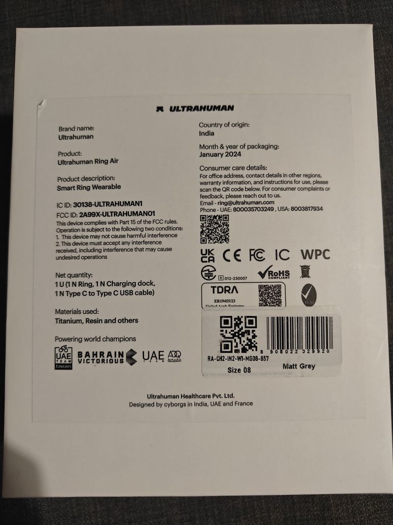 Used Ultrahuman ring air - taglia 08 2024 bike — image 3 of 3