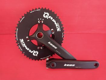 KEOS, GUARNITURA  RF380 + ROTOR QRINGS AERO OVAL