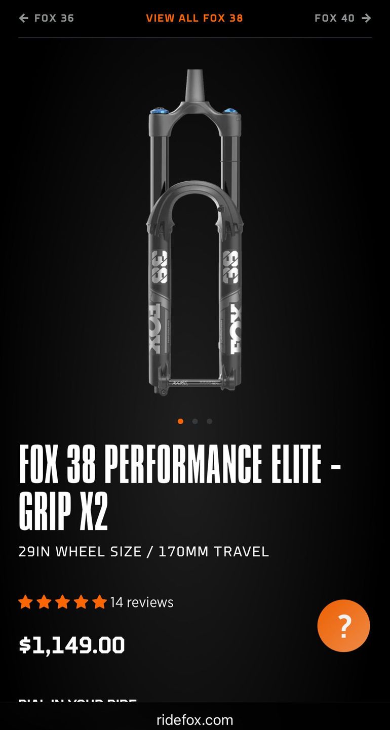 Used Fox 38performance elite 2025 bike — image 5 of 5