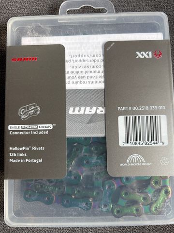 Brugt Sram XX1 EAGLE CHAIN Rainbow 12-Speed 2023 bike — billede 2 af 2