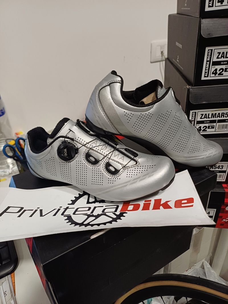 Brugt Spiuk SCARPE BDC ALDAMA SILVER 42 - ZALMAR542 2022 Cycling Shoes