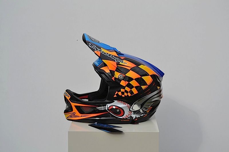 Used Troy Lee Designs D3 FINISH LINE carbon fiber YELLOW size S Cycling Accessories
