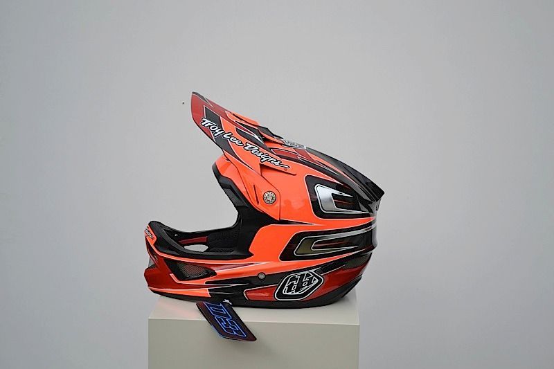 Used Troy Lee Designs D3 SPEED carbon fiber ORANGE size L Cycling Accessories