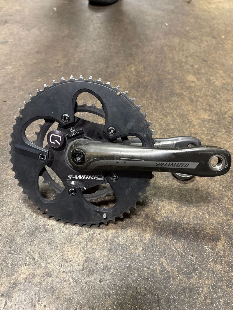 Used Specialized Fact Carbon Crankset With Quarq Power Meter Drivetrain & Pedals