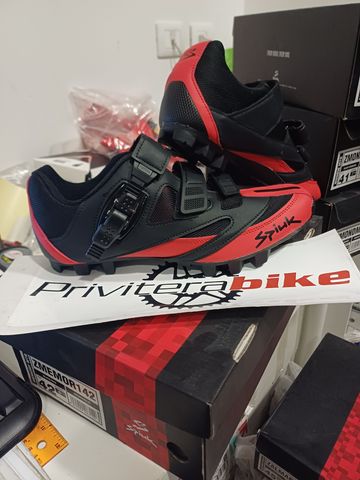 spiuk SCARPE MTB SPIUK MEMORY BLACK/RED 42 - ZMEMOR142 2023 Cycling Shoes de segunda mano
