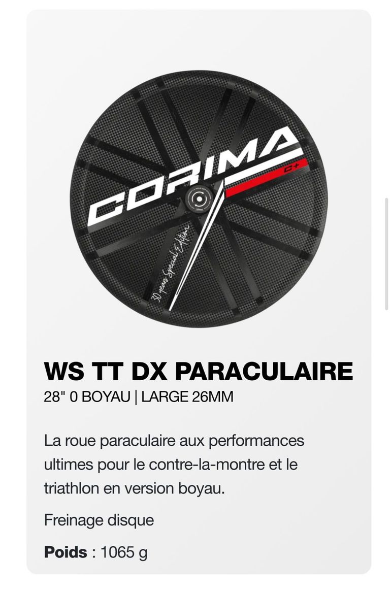 corima WS TT DX bâton/ disc 2022