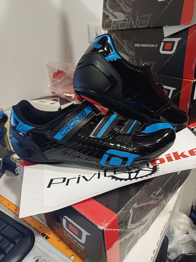 Brugt Crono SCARPE ROAD CR4-19 BLACK BLUE 46 - 000MCRCNCR-4-19-BLUE-46 2023 Cycling Shoes