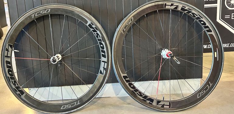 Bicycle Vision Tc50 Carbon Tubular Pair Of Tubular Wheels Vision