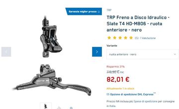 Tektro TRP Freno a Disco Idraulico mtb 4 pistoncini - Slate T4 HD-M806 2021 Brakes d'occasion