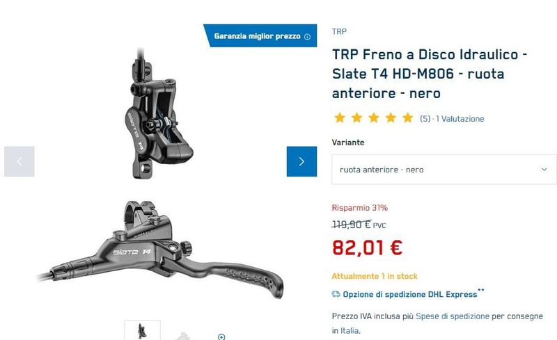 Used Tektro TRP Freno a Disco Idraulico mtb 4 pistoncini - Slate T4 HD-M806 2021 Brakes