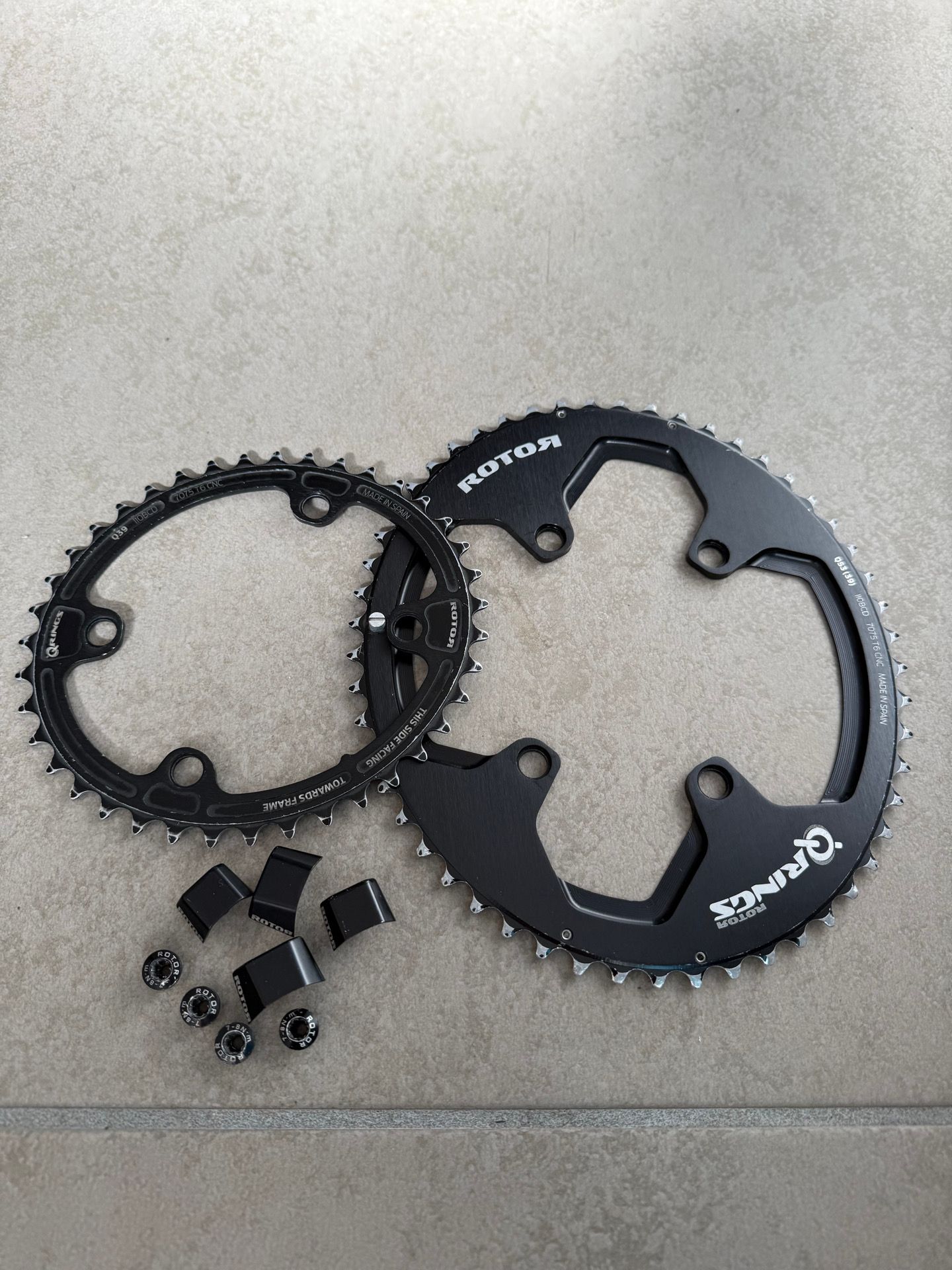 ROTORクランク+QRINGS52/39セット QRings チェーンリングセット 52-38t