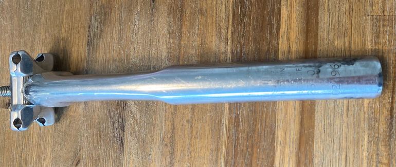 Used selcof tige de selle Vintage 25mm  aéro chromée 1990 bike — image 5 of 6
