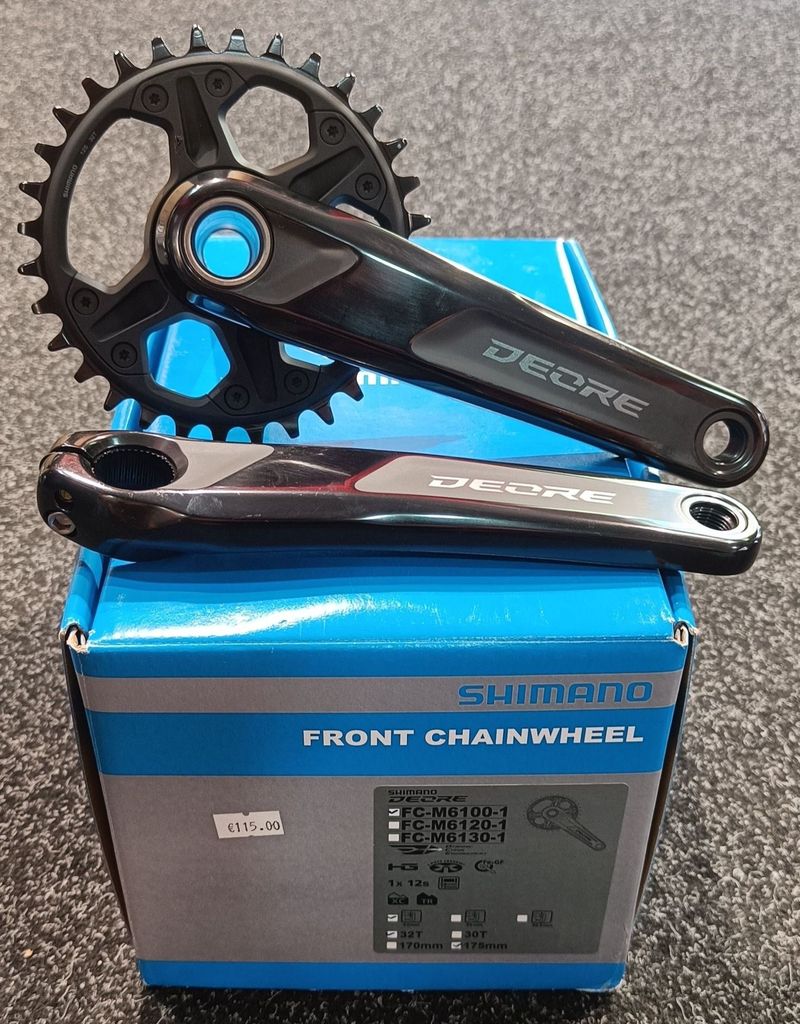 Brugt Shimano Deore FC-M6100-1 1x12s 32t 52 mm 175 mm Drivetrain & Pedals