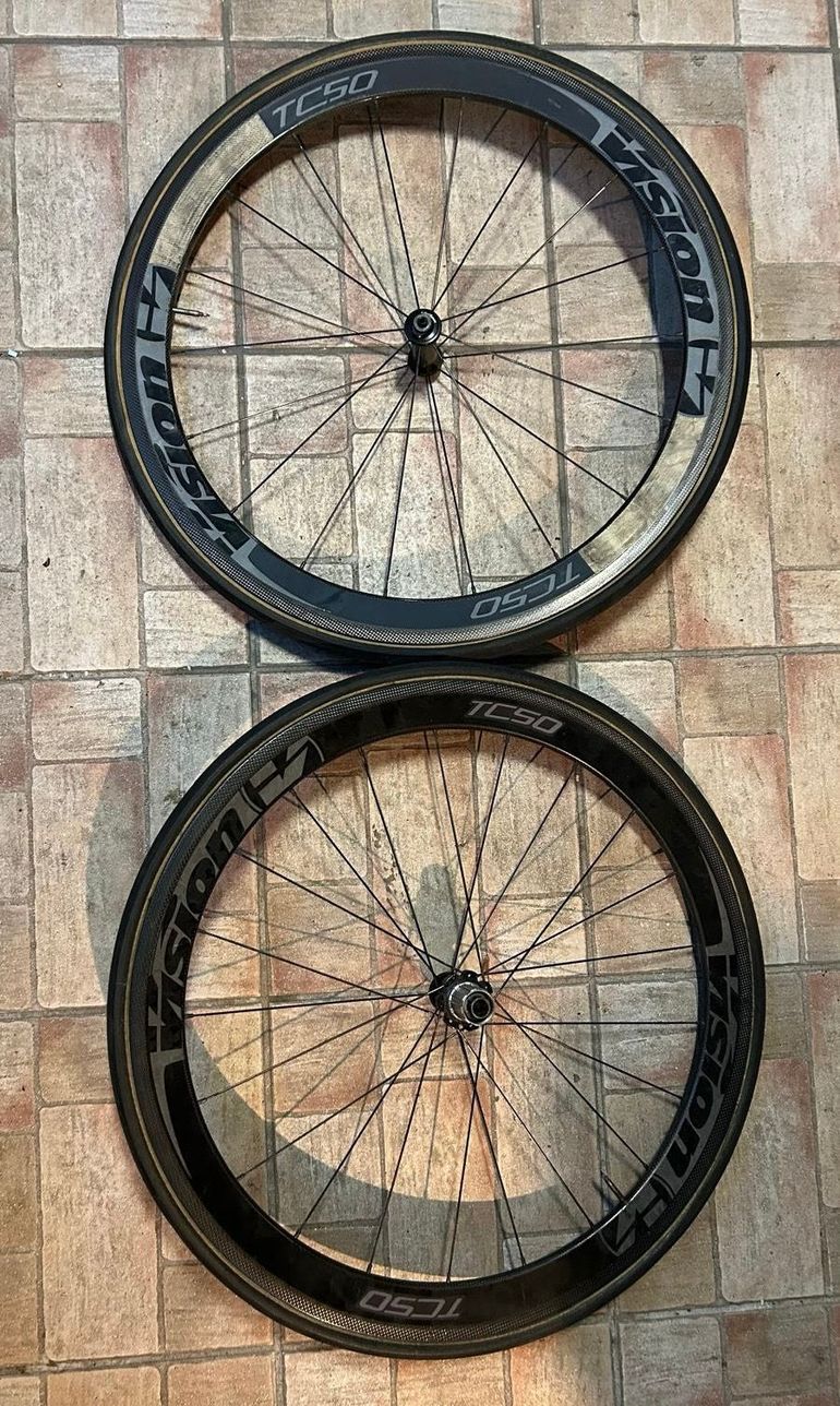 Bicycle Vision Tc50 Carbon Tubular Pair Of Tubular Wheels Vision