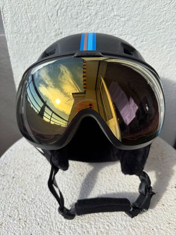 Used Diezz Casque de ski DIEZZ Glide Ventury Black Blue Activlux ML Gold Cat 1-3 2021 Wintersport Accessories