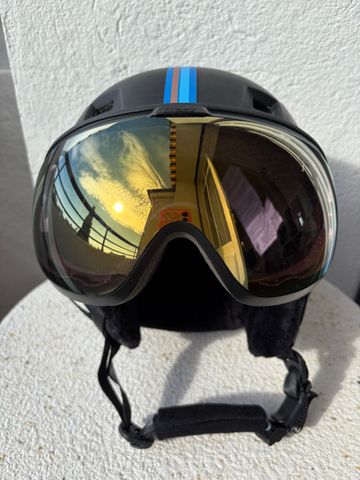 Used Diezz Casque de ski DIEZZ Glide Ventury Black Blue Activlux ML Gold Cat 1-3 2021 Wintersport Accessories
