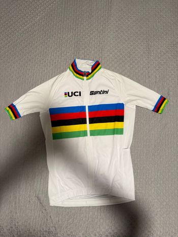 Santini MAGLIA CICLISMO MANICA CORTA UCI OFFICIAL WORLD CHAMPION 2025 Cycling Clothing de segunda mano