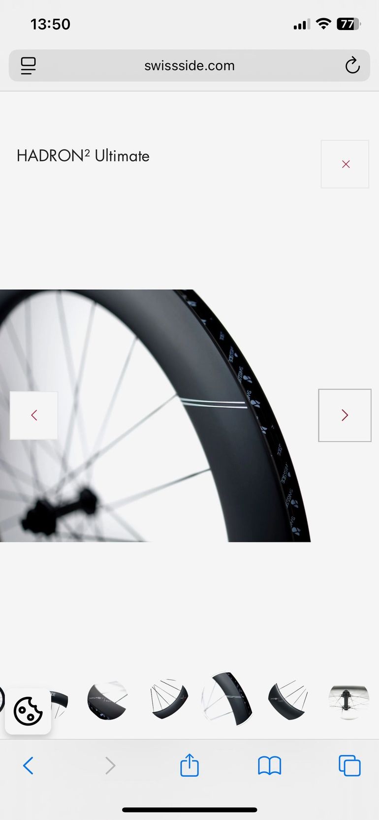 Used SwissSide Swiss Side full carbon Hadron2 classic wielset DT Swiss 370 naven 2025 bike — image 4 of 7