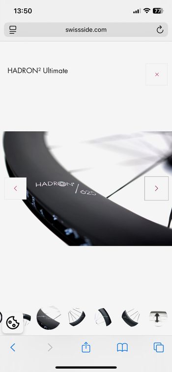 Used SwissSide Swiss Side full carbon Hadron2 classic wielset DT Swiss 370 naven 2025 bike — image 5 of 7