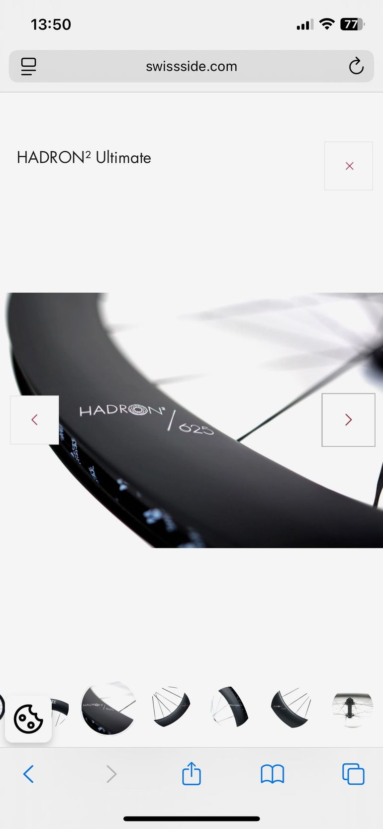 Used SwissSide Swiss Side full carbon Hadron2 classic wielset DT Swiss 370 naven 2025 bike — image 5 of 7