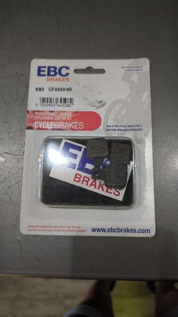 EBC, EBC CFA660/4R Organic Brake Pads for Magura MT5/MT7