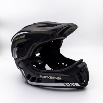 Gebrauchtes RockBros MTB Full Face Helmet with Removable Chin Guard - Black/Grey Cycling Accessories