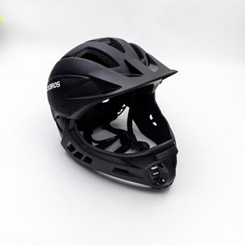 Kask, Children's helmet with detachable chin guard FULL FACE 48-58 cm off-road Rockbros TT-018-BK
