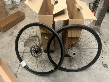 Used Mavic Open Disc 700C Wheels with Tires, Cassette & Discs Wheels