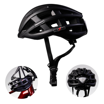 Roxar, Street Helmet with Built-in Light - BLACK