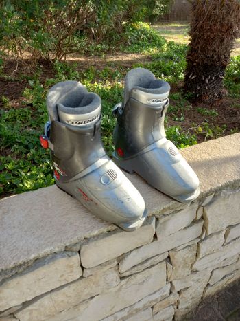 Used Chaussures de skis enfant Dalbello gris, tailles 30 31 32 36 37 et 38 Mondopoints: 19 20 23 et 24 2015 Skiing & Skitouring