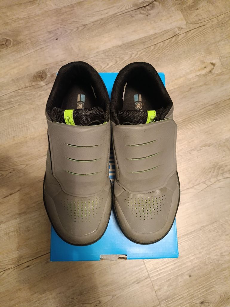 Used Shimano GR9 FLAT PEDAL MTB GRAY/GREEN 2018 bike — image 2 of 5